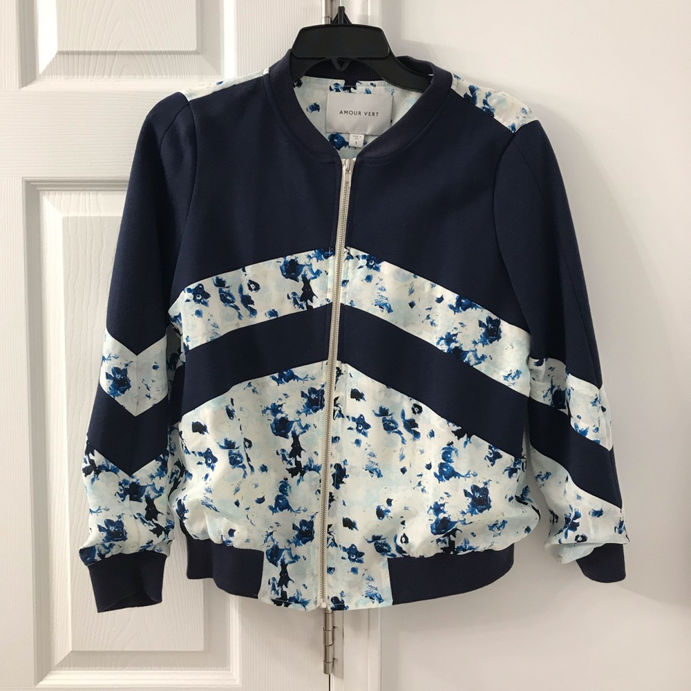 Amour Vert Silk Bomber Jacket
